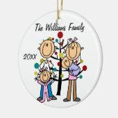 Paare mit Mädchen, Baby-kundenspezifische Keramikornament (Links)