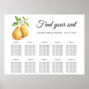Paare mit Wasserfarbe Hochzeitskarte Poster