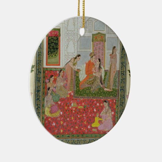 Paare mit weiblichen Begleitern und Musikern Keramikornament (Rechts)