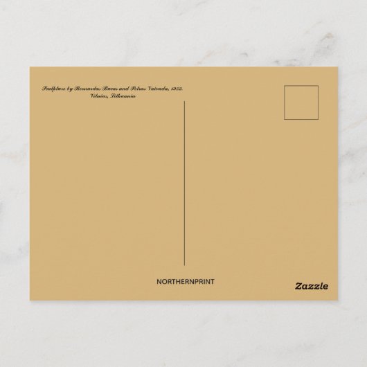 Paare mit weißem Sculputre Vilnius Litauen Postkarte (Rückseite)