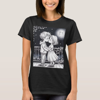 Paare Mitternacht Kiss t Shirt