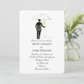 Paare Moderne Wasserfarbe Minimalistische Hochzeit Einladung (Stehend Vorderseite)