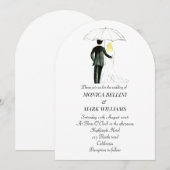 Paare Moderne Wasserfarbe Minimalistische Hochzeit Einladung (Vorne/Hinten)