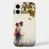 Paare Monogram Custom Foto Case-Mate iPhone Hülle (Rückseite)