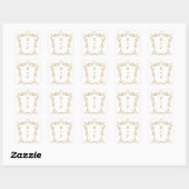 Paare Monogram Gold Wedding Sticker (Blatt)