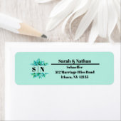 Paare Monogram New Zuhause Return Address Label (Insitu)