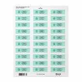 Paare Monogram New Zuhause Return Address Label (Vorne)