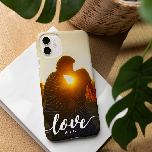 Paare Monogramm LIEBE Custom Foto Case-Mate iPhone Hülle