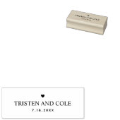 Paare Name Herz Datum Wood Bevorzugung Briefmarke Gummistempel (Stempel)