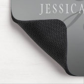 Paare Name & Name Monogram Gradient Gray Mousepad (Ecke)