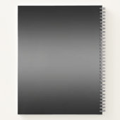 Paare Name & Name Monogram Gradient Gray Notizblock (Rückseite)