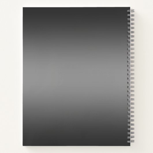 Paare Name & Name Monogram Gradient Gray Notizblock (Rückseite)