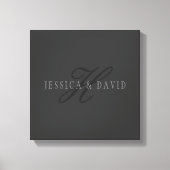 Paare Name & Name Monogram Leinwanddruck (Vorderseite)