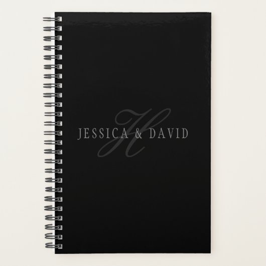 Paare Name & Name Monogram Planer (Vorderseite)
