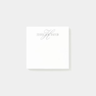 Paare Name & Name Monogram Post-it Klebezettel