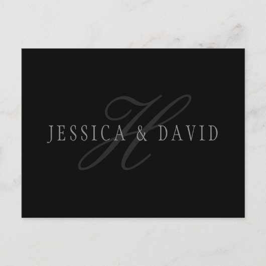 Paare Name & Name Monogram Postkarte (Vorderseite)