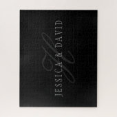 Paare Name & Name Monogram Puzzle (Vertikal)