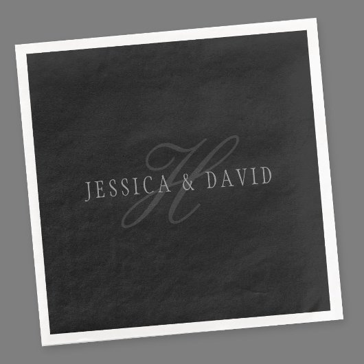 Paare Name & Name Monogram Serviette