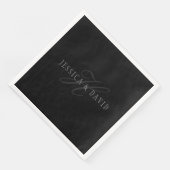 Paare Name & Name Monogram Serviette (Ecke)