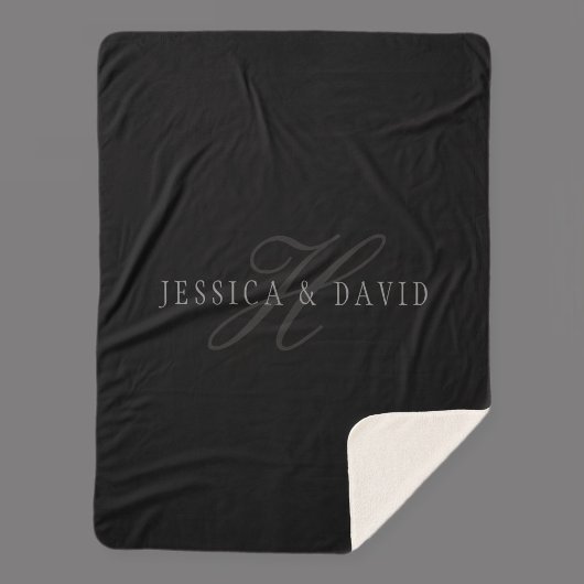 Paare Name & Name Monogram Sherpadecke