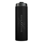 Paare Name & Name Monogram Thermosbecher (Vorderseite)