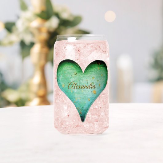 Paare/Name Rustikales Herz Dosenglas (Insitu (Hochzeit))