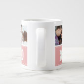 Paare Name XOXO Valentine's Day Custom Foto Jumbo-Tasse (Rückseite)