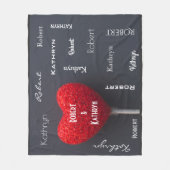 Paare nannten Snuggle Together Fleecedecke (Vorderseite)