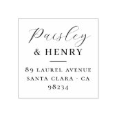 Paare nennen Chic Wedding Rücksendeadresse Gummistempel (Prägung)