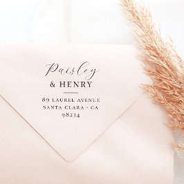 Paare nennen Chic Wedding Rücksendeadresse Gummistempel