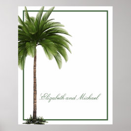 Paare Palm Tree Tropical Elegante Persönlich Poster