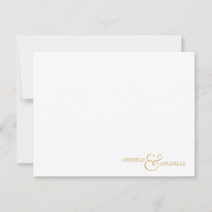 Paare Personalisiert Stationery Imitate Gold Scall Mitteilungskarte