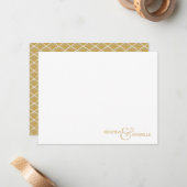 Paare Personalisiert Stationery Imitats Gold Scall Mitteilungskarte (Vorderseite/Rückseite Beispiel)