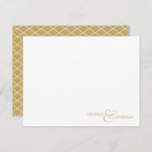 Paare Personalisiert Stationery Imitats Gold Scall Mitteilungskarte (Vorne/Hinten)