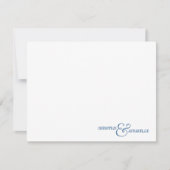 Paare Personalisiert Stationery Navy Blue Scallop Mitteilungskarte (Vorderseite)