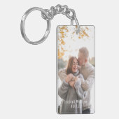 Paare Personalisierte Foto Namen und Datum Schlüsselanhänger (Vorderseite links)