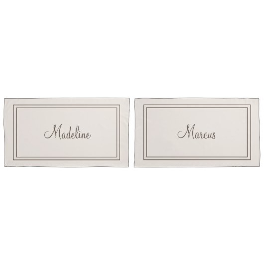 Paare personalisierte Kissenbezüge (Vorderseite-Set)