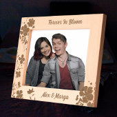 Paare Personalisiertes Geschenk Blumenholz Etched Geätzte Rahmen