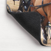 Paare Pferde, die Wagen ziehen Mousepad (Ecke)