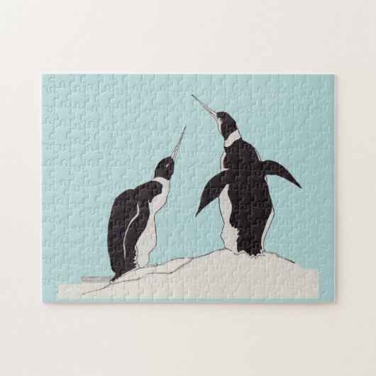 Paare Pinguine Puzzle (Horizontal)