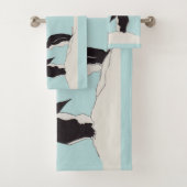 Paare Pinguine x 2 Badhandtuch Set (Insitu)