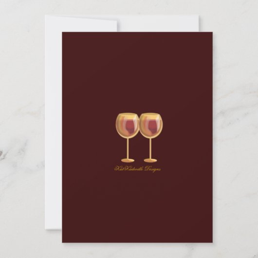 Paare Polterabend Aged Wine Themeneinladung Einladung (Rückseite)