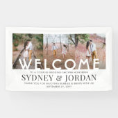 Paare Polterabend Einfach 3 Foto Willkommen Banner (Horizontal)