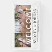 Paare Polterabend Einfach 3 Foto Willkommen Banner (Vertikal)