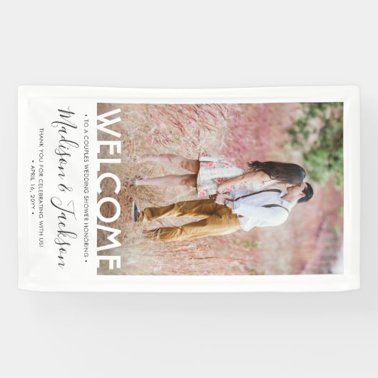 Paare Polterabend Einfaches Foto Begrüßungsbanner Banner (Horizontal)