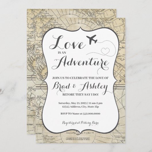 Paare Polterabend Einladung (Vorne/Hinten)