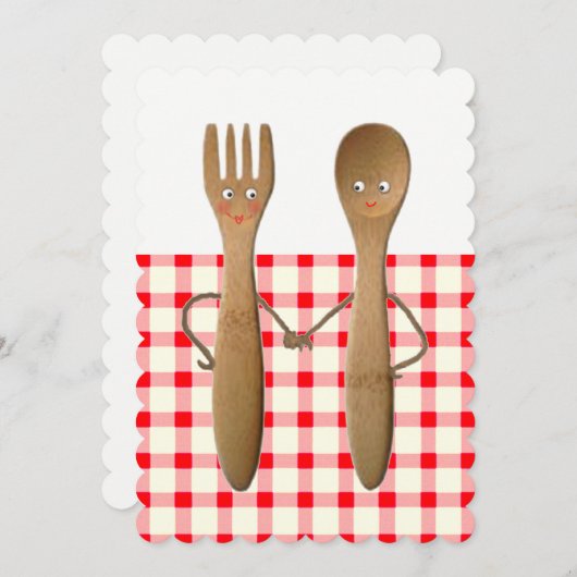 Paare Polterabend Einladungen (Vorne/Hinten)