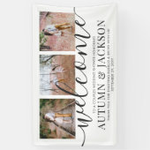 Paare Polterabend Elegante 3 Foto Willkommen Banner (Vertikal)