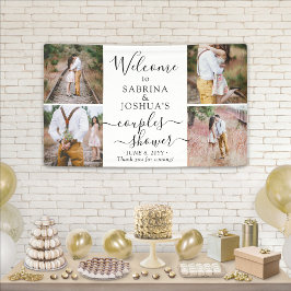 Paare Polterabend Elegante 4 Foto Willkommen Banner