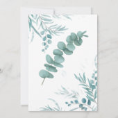 Paare Polterabend Greenery Eucalyptus Einladung (Rückseite)